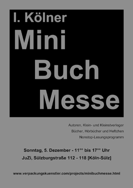 1. K&ouml;lner MiniBuchMesse
